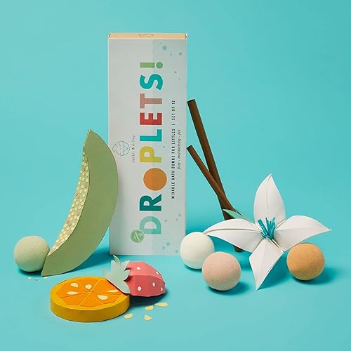 Miniatura 5 de Dabble & Dollop Bombas de baño, bombas de baño 100% naturales para niños, aromas originales, hechas en Estados Unidos, gotas hidratantes y