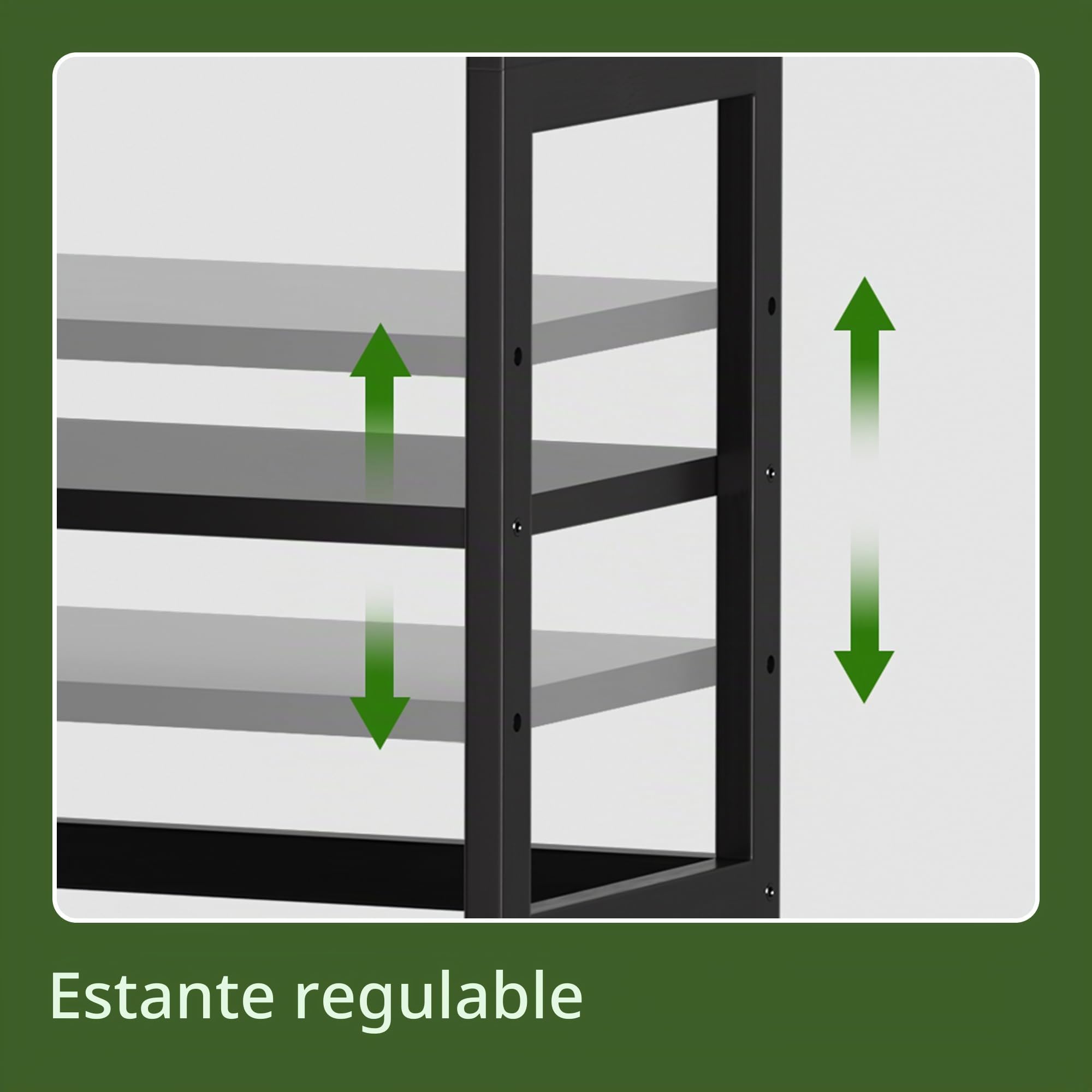 Estantería de Madera de bambú de 5 Niveles, estantería Alta de Almacenamiento, estantería Grande, Organizador Industrial Moderno para el hogar, Oficina, Sala de Estar, Cocina (Negro)