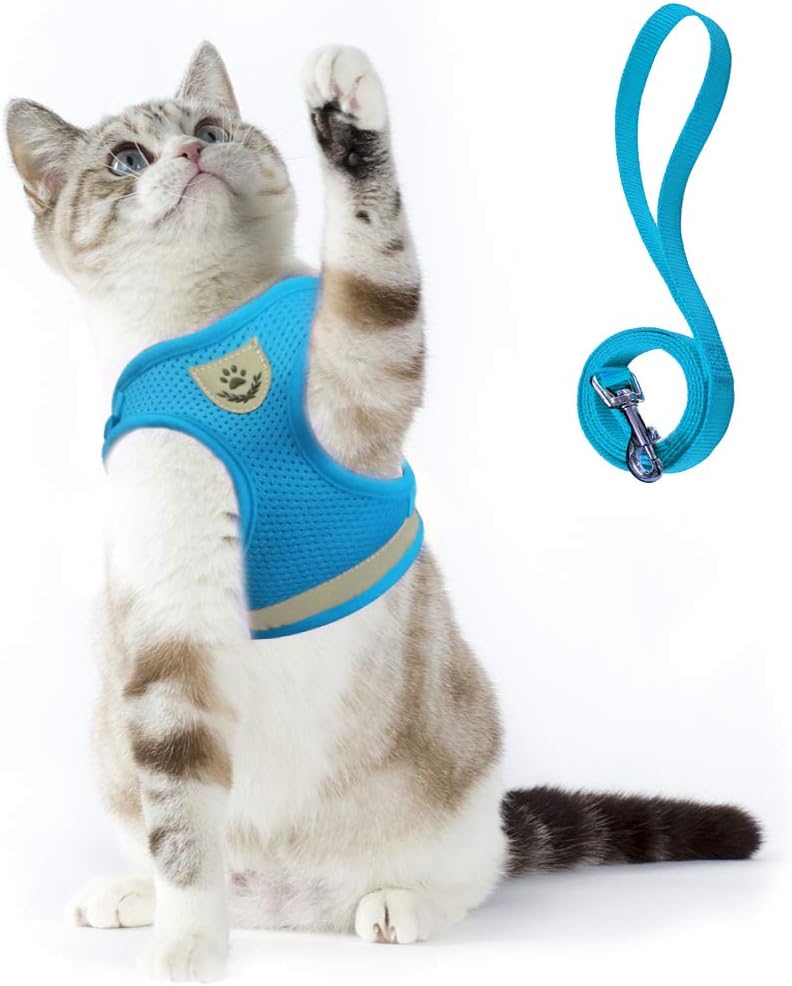 Supet Cat Harness for Cats Puppy Harness Soft Rabbit Set (L Chest 4045
