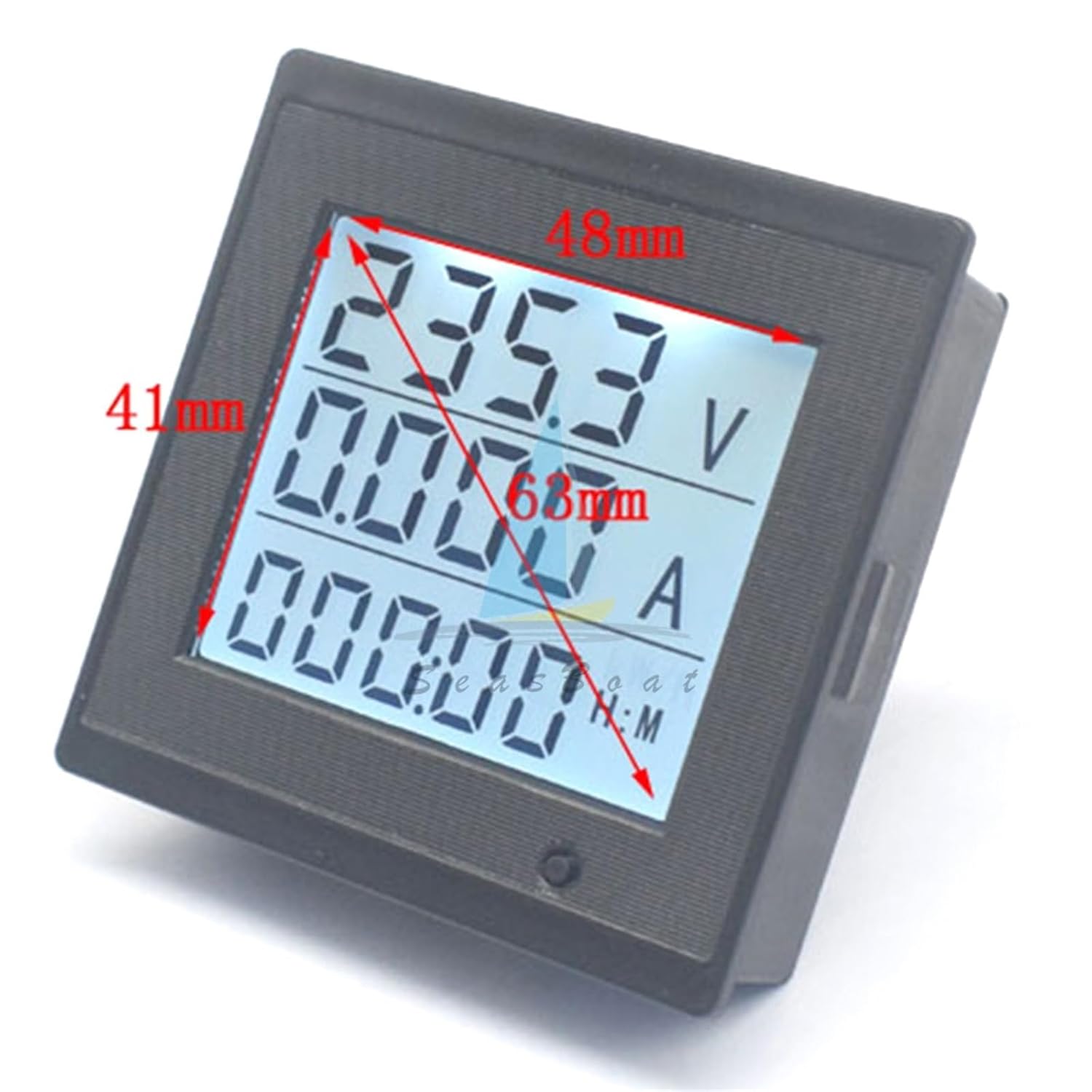 20A AC 80-300V DC 6V-200V Digital Voltmeter Ammeter Electric Energy Wattmeter Power Energy Meter Current Voltage Tester(DC6V-200V 20A)