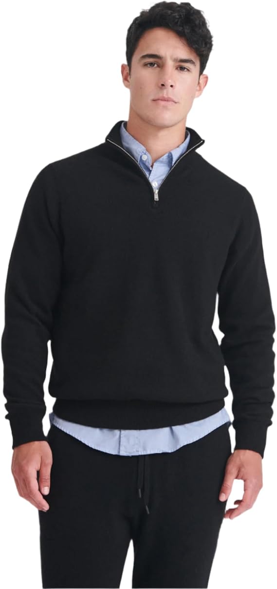 Soft By Naadam Cashmere Mens Quarter Zip