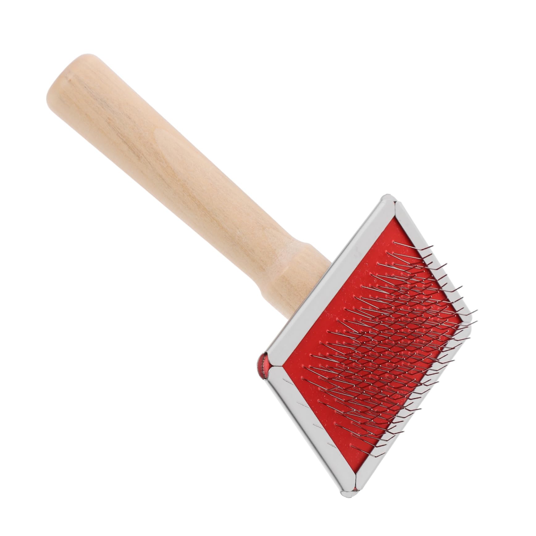 CIYODO Ergonomic Wooden Handle Dog Cat Grooming Comb Efficient Pet Hair Removal Tool for Shedding Dematting Precision for Soft Easy