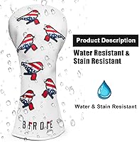 Vista 6 de Cubiertas para cabeza de golf, cubierta para driver, cubierta para madera 3, cubiertas para cabeza de híbrido, bordado, bandera estadounidense
