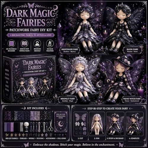 Kit patchwork fée des fleurs de collection : ouvrage d'art textile fait main - 5