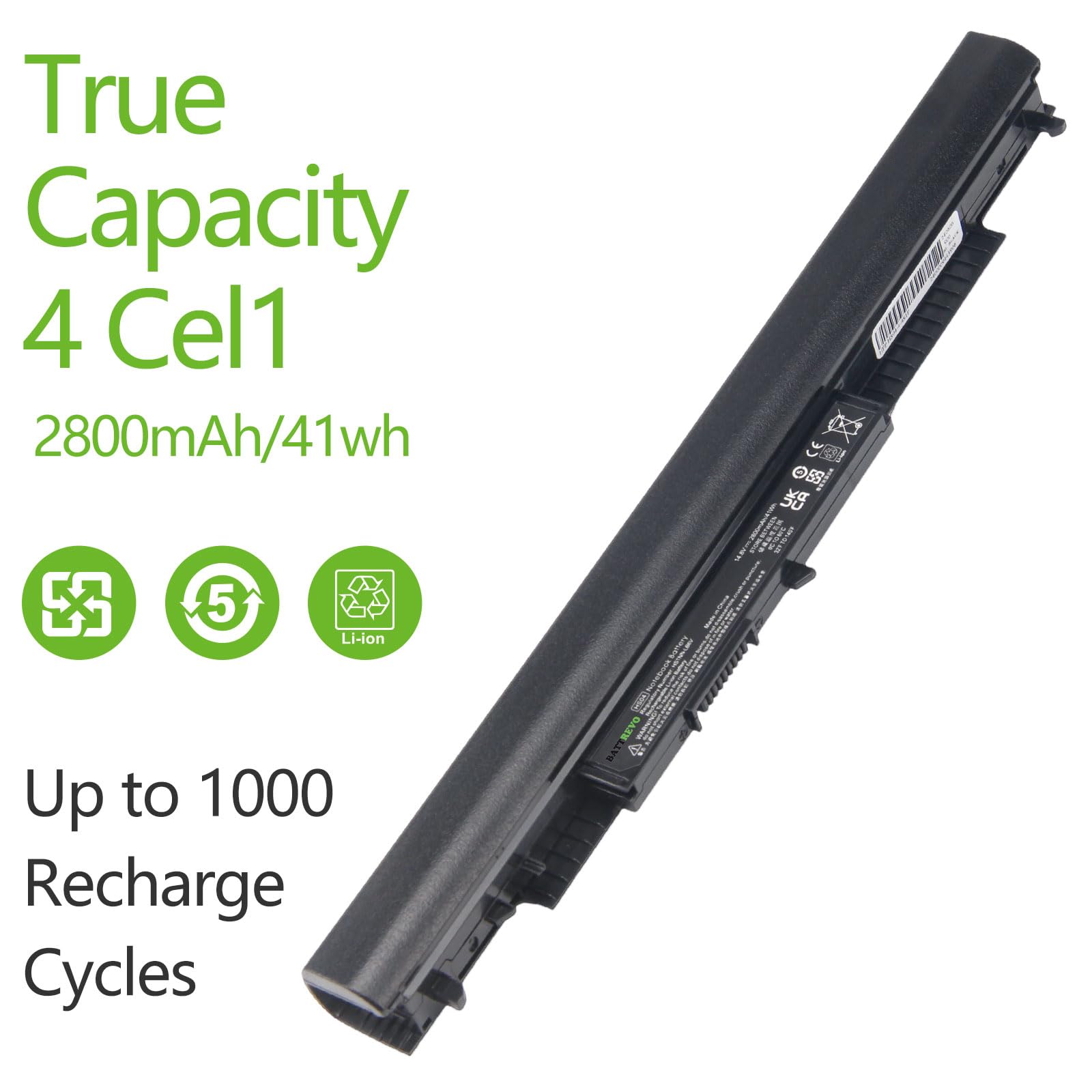 HS04 Batteria 41Wh/2800mAh HS03 per Laptop HP 807957-001 807956-001 per HP 240 G4 245 G4 246 G4 250 G4 807611-421 807612-421 HSTNN-LB6V HSTNN-LB6U 15-AF067SA 15-BA042NG TPN-I119