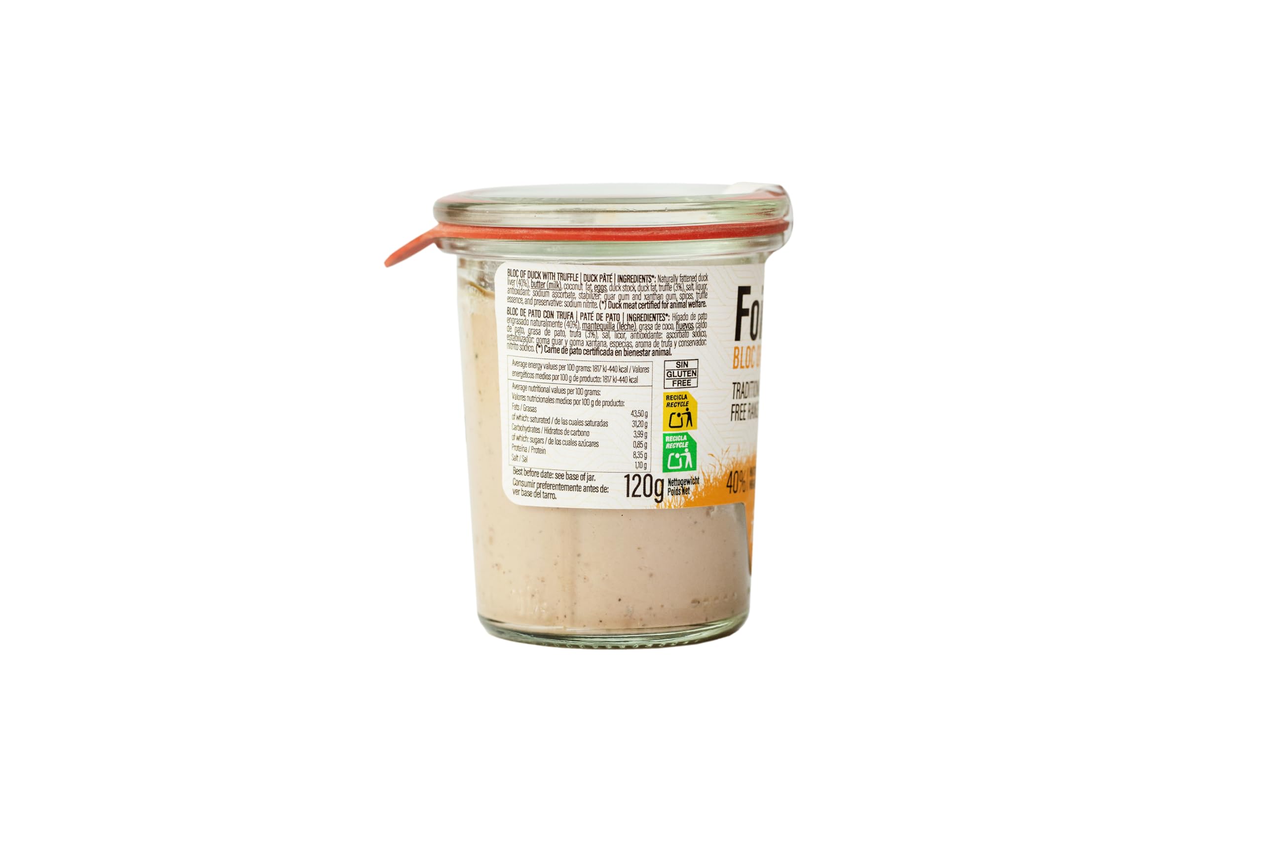 FoieGood Bloc d'Anatra al Tartufo - Paté d’Anatra al Tartufo – Texture Cremosa – Senza Alimentazione Forzata – Benessere Animale Certificato Welfair®