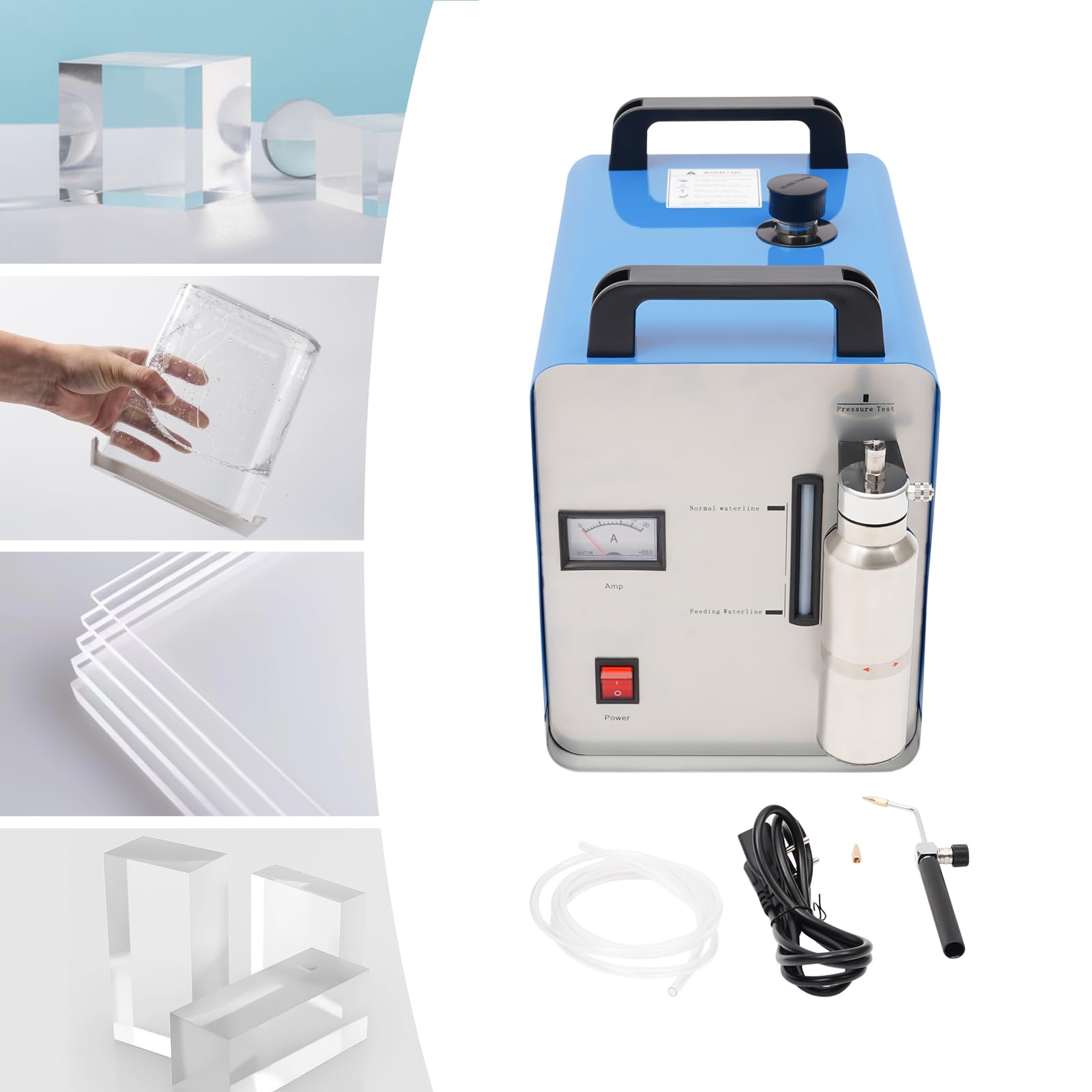 Acryl-Poliermaschine H160/H180 Sauerstoff-Wasserstoff Gasgenerator-Polierer Flammenpolierer 75/95L Wasserschweißgerät HHO Gasflamme Water Welder Polierend Maschine (H160)