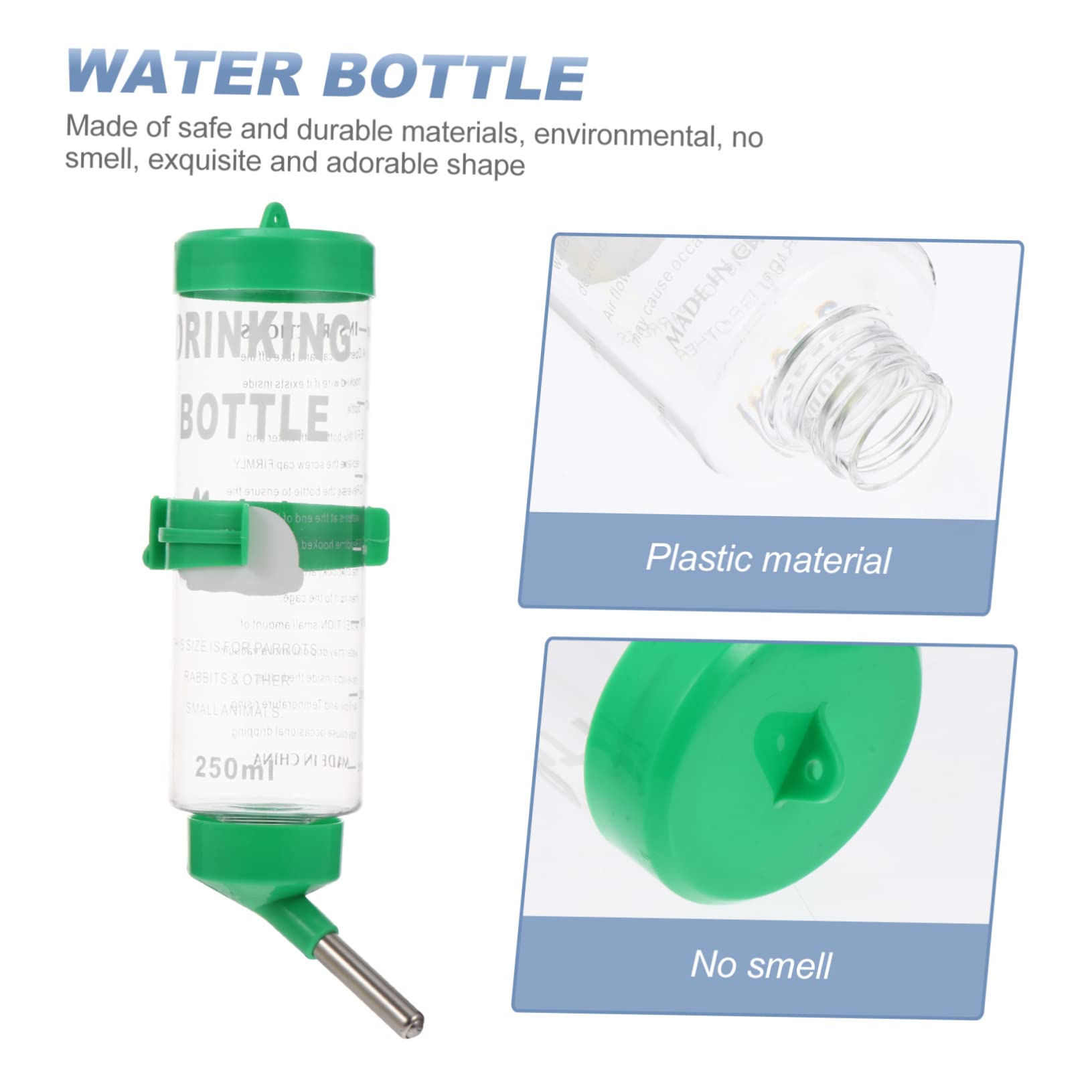 FRCOLOR 6 Piezas Bebedor De Conejos Alimentador Automático Bebedero Automático De Jaula Botella De Agua De Oveja Bebedero para Jaula De Conejos Bebedero Conejos Cabra Animal El Plastico