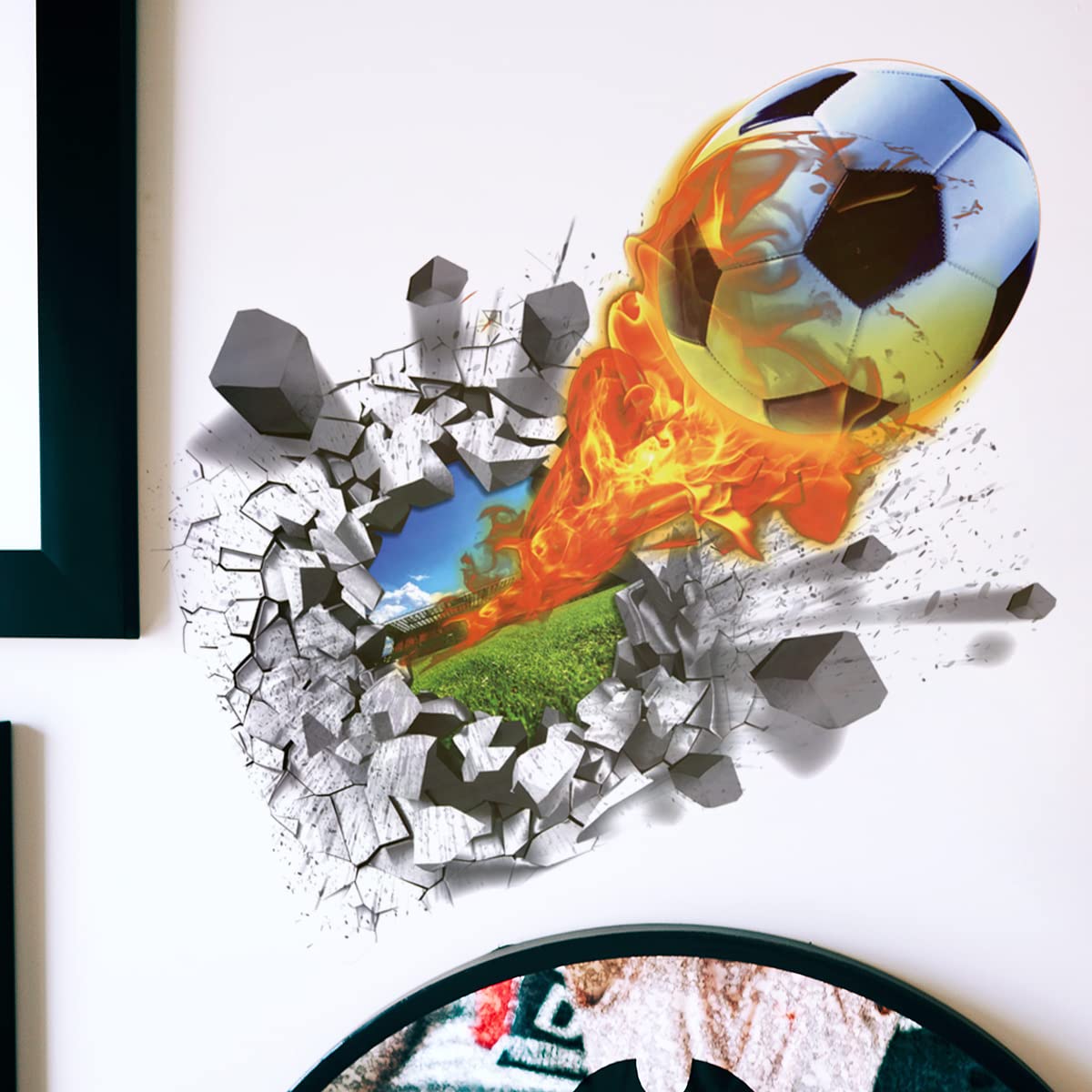 Groene voetbal fotobehang tienerkamer
