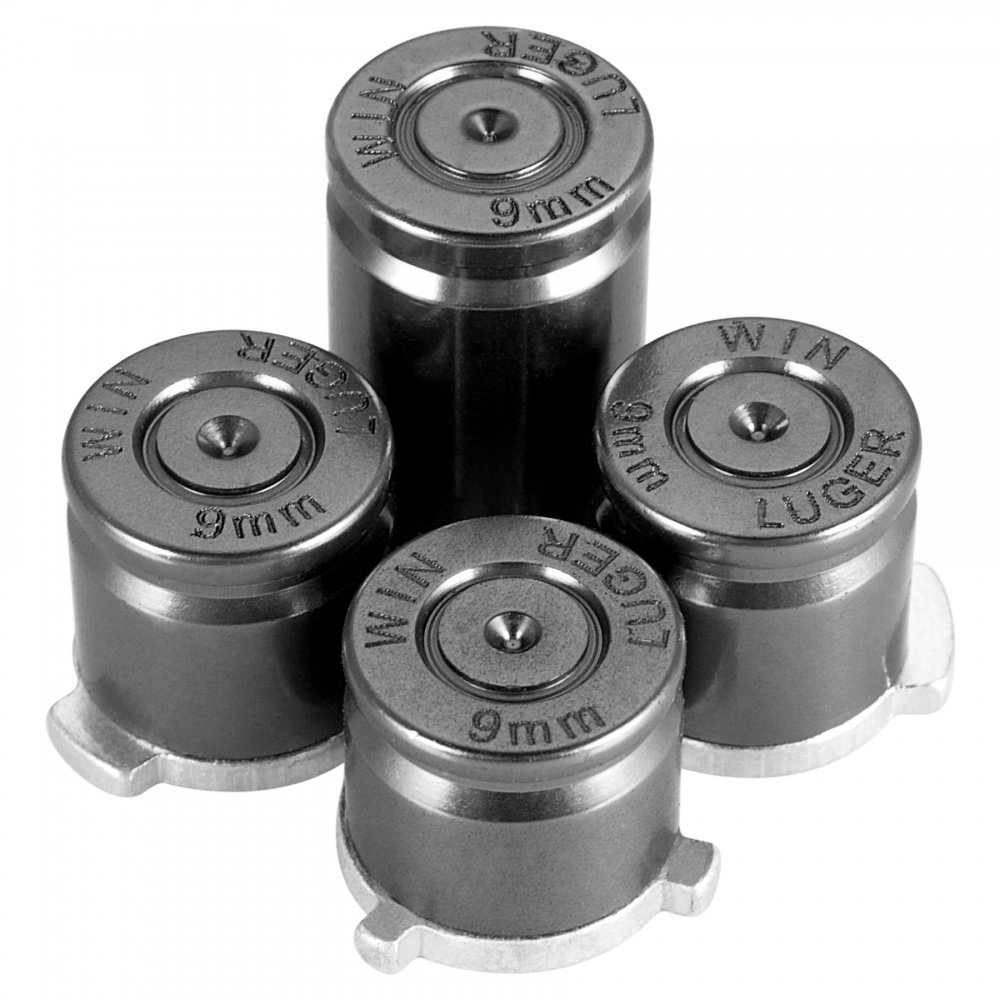 eXtremeRate Boutons ABXY de Remplacement pour Xbox One S/Xbox One X/Xbox One Elite/Xbox One Elite Series 2/Xbox One Standard, Boutons ABXY en Aluminium Noir