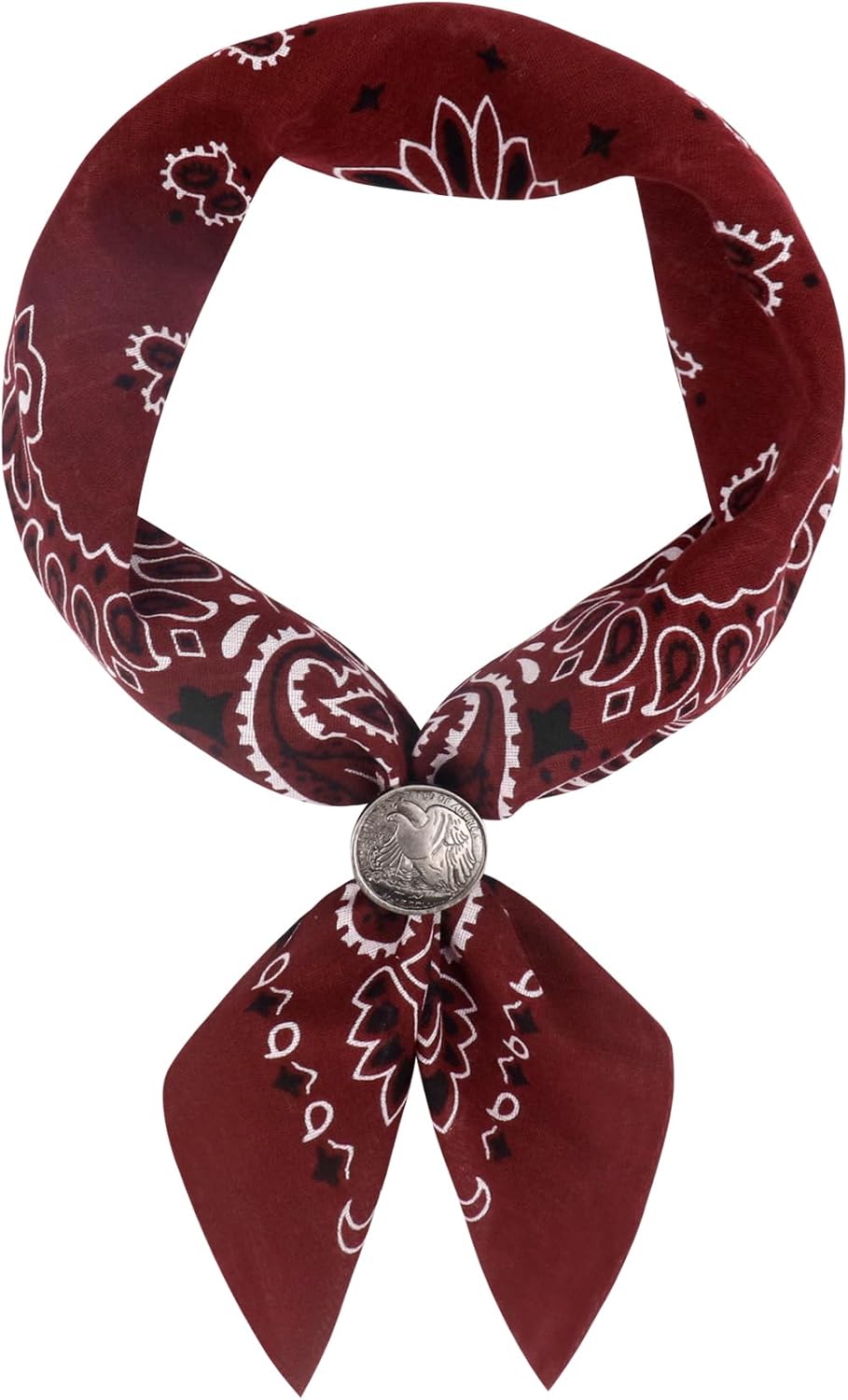 Cowboy Square Knot Colonel Tie Western Bow Tie Square Dance White