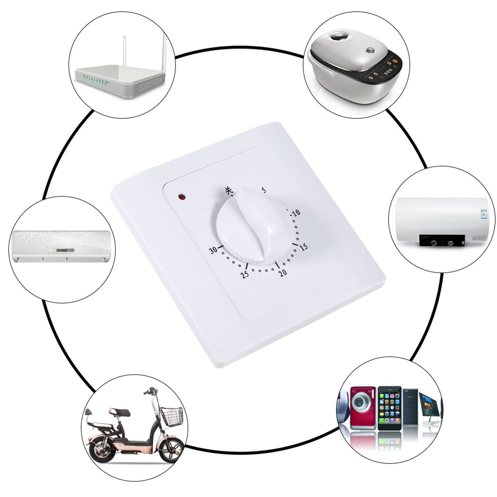 Timer Socket Smart Home Timer Plug 30min Electric Time Countdown Digital Time Plug with Timer Function Smart Timer — view 2