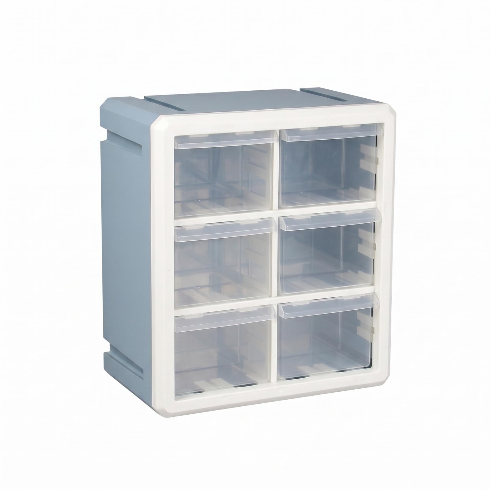 Organizzatore a Cassetti Cassetti Trasparenti Estraibili Mobili Contenitori Plastica Arredo Ufficio, Nero