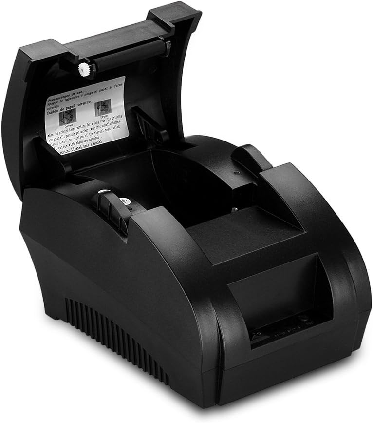 Excelvan USB 58mm Thermal Dot Receipt Printer Black 5890K for ESC / POS Print Commands Set