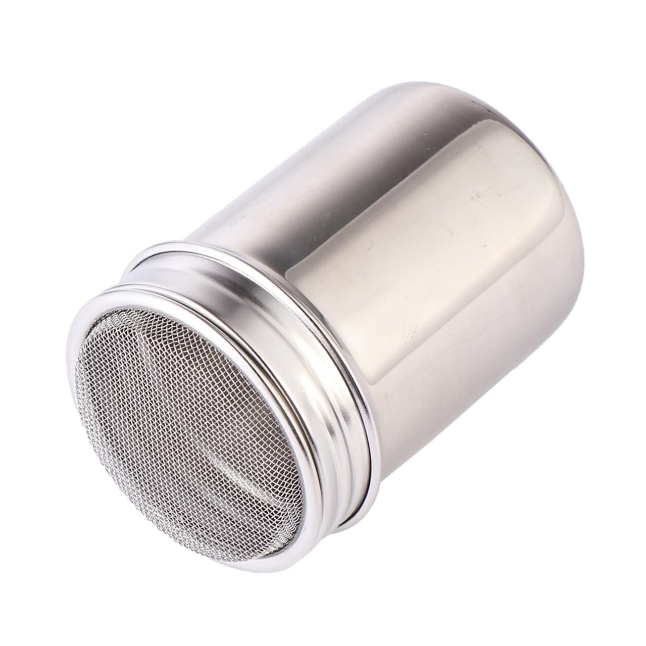 GRIRIW 1Pc Portable Stainless Steel Seasoning Pot with Fine Mesh Design Condiment Bottle for Kitchen Cooking and Outdoor Barbecue and Spice Jar