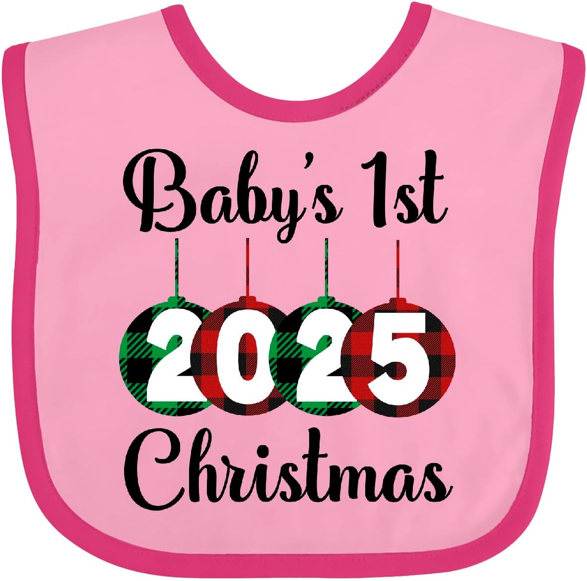 inktastic Babys 1st Christmas 2025 Baby Bib