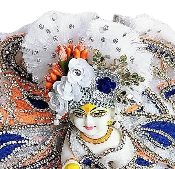 Image of Partish Laddu Gopal Heavy Janamashtmi Dress l Ladoo Gopal Dress l Kanha Ji Poshak Size 1 2 4 5 6