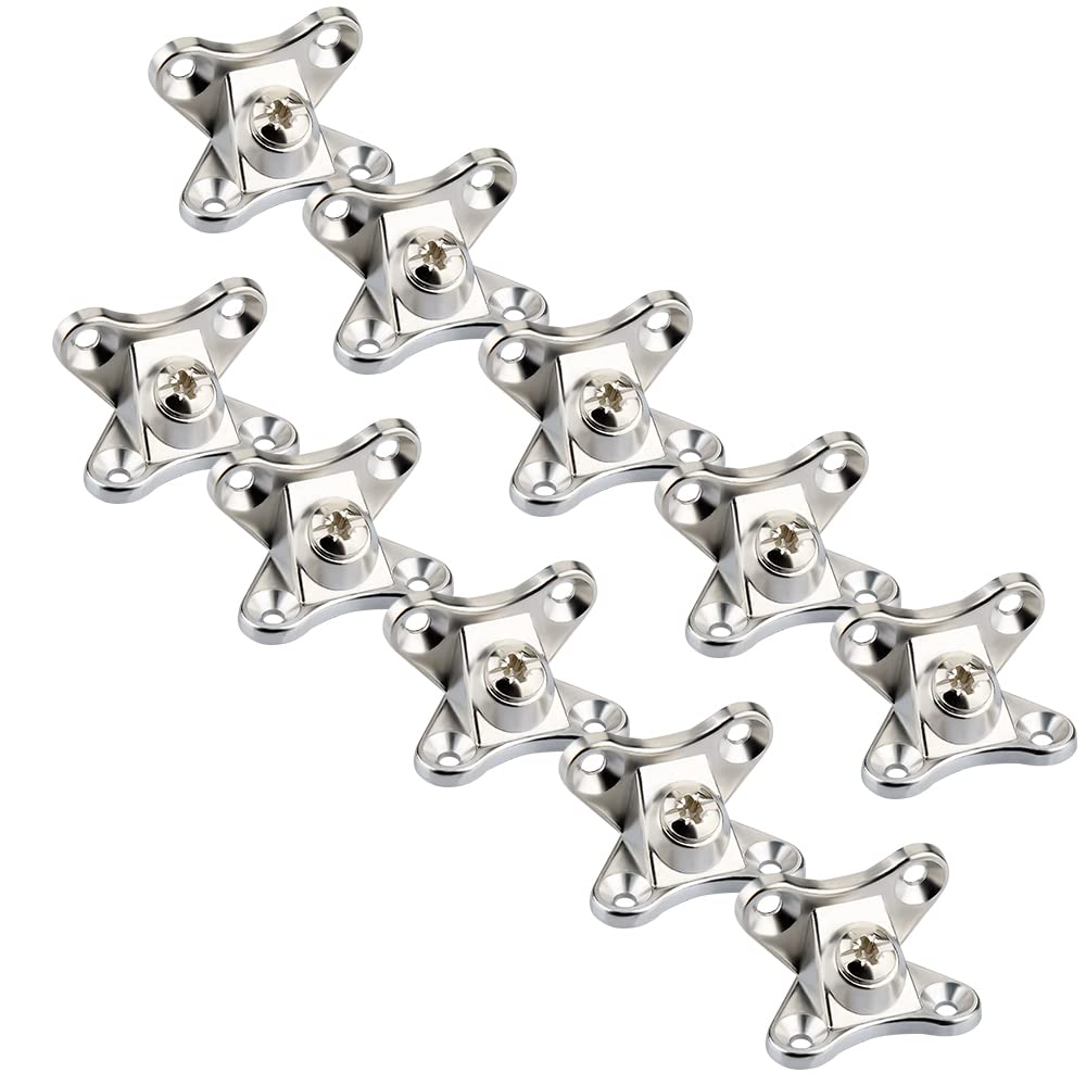 20 Supports Angle Papillon Amovibles En Alliage Zinc - Connecteurs Meubles L Détachables Argent