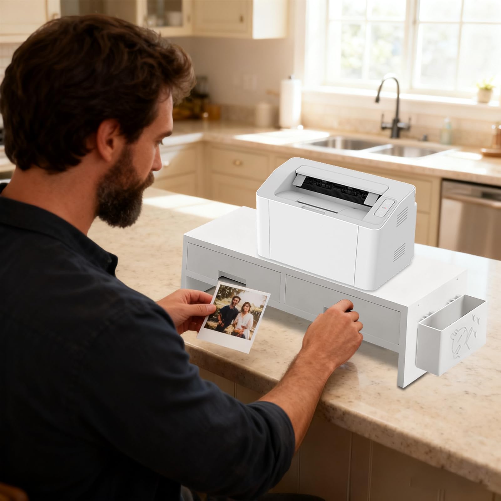 Soporte Elevador Monitor Escritorio Organizador De Soporte Para Extensión