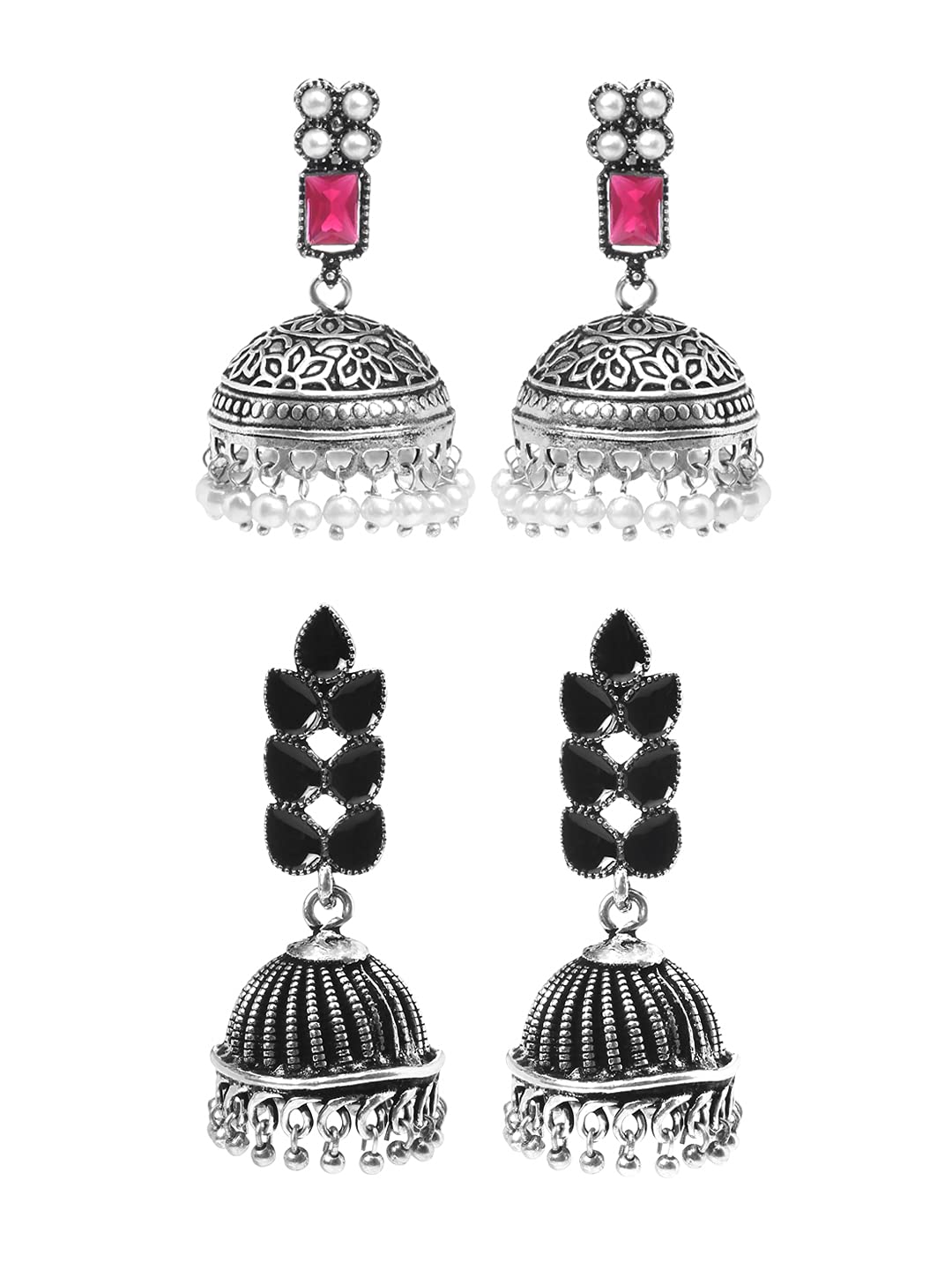 See full amazon price history chart for Yellow Chimes Oxidised Earrings for Women 2 Pairs Silver Oxidised Black Pink Traditional Jhumka Earrings combo for Women and Girls. Yellow Chimes Oxidised Earrings for Women 2 Pairs Silver Oxidised Black Pink Traditional Jhumka Earrings combo for Women and Girls. (B09447TQST) Amazon Price History, Amazon Price Tracker