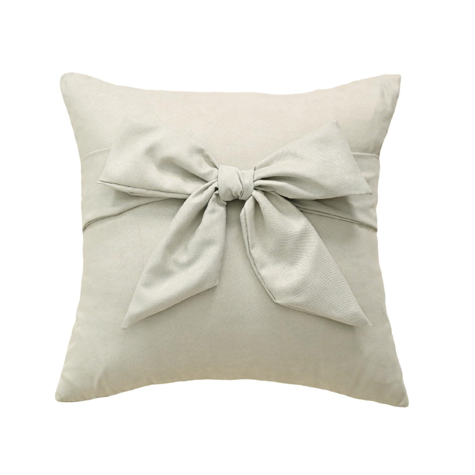 Msioytog Bowknot Pillow Cover Accessory for Decorative Accent and Pillow