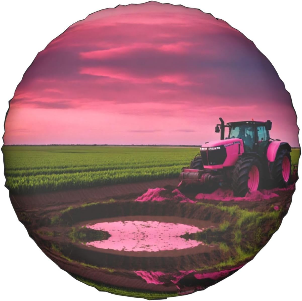 Company Farm Tractor Print Tire Cover Universal Spare Wheel for Trailer Rv SUV Truck Camper Travel Accessories