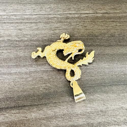 18K Gold Plated Stainless Steel Animal Dragon Pendant Necklace4
