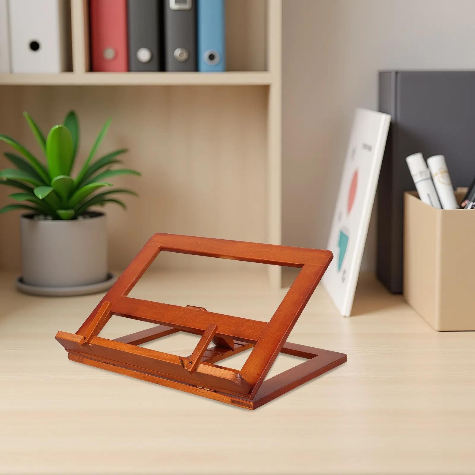 Atril Estudio Porta libros de madera ajustable