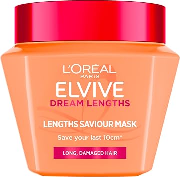 L'Oreal Paris Elvive Dream Lengths Hair Mask, Nourishing & Strengthening Treatment, Enriched with Castor Oil, For Long, Damaged Hair 300ml