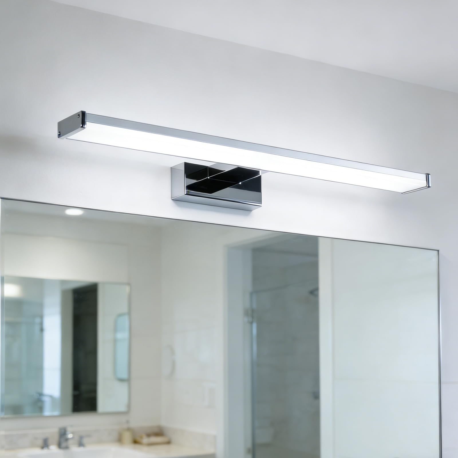 Maxled, Light is Led! 40cm Bathroom Mirror Light 8W 640lm LED Wall Mounted Bathroom Above Mirror Lamp for Vanity Shaver Cool White 6000K IP44 Wall Lights for Cabinet Picture for Living Room Bedroom