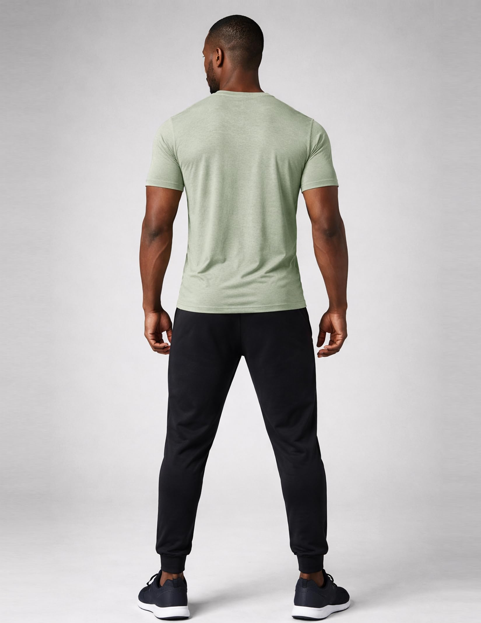 Aktive, schnell trocknende Herren-T-Shirts, Rundhals, Kurzarm, athletisch, Laufen, Training, 5er Pack
