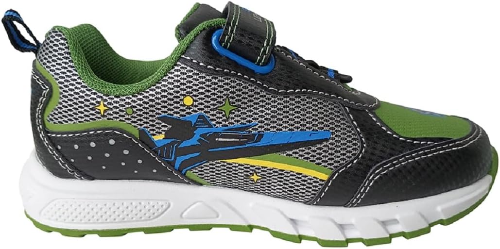 Disney Boy's Toy Story Woody Buzz Lightyear Light Up Sneakers (Black/Green, Numeric_10) - Image 3