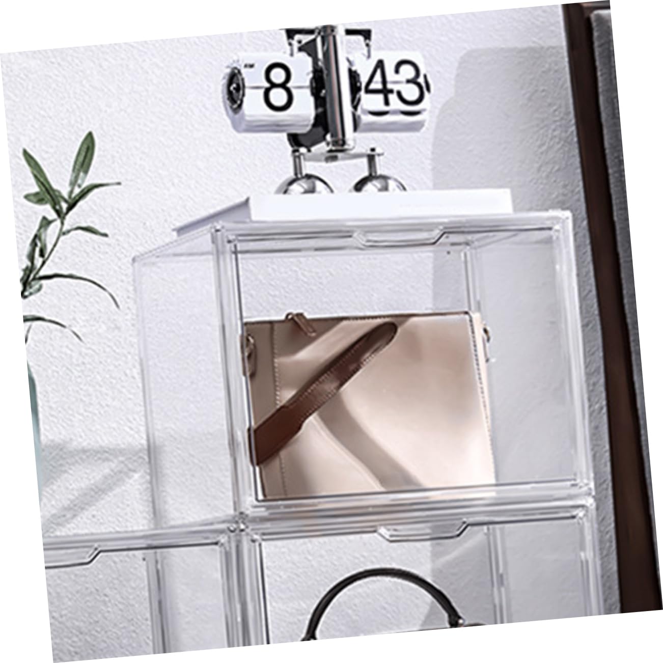 Alipis Vitrina Transparente Grande Puerta para Muñecas Zapatos y Caja de Exhibición de Plástico Organizador Antipolvo para Almacenamiento de Colecciones y de
