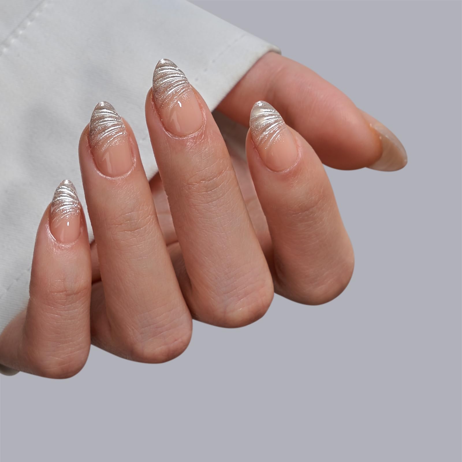BTArtbox Press On Nails French Tips - 32 Pcs Short Square False Nails With Nail Glue and Adhesive Nail Tabs, No Fade Out Stick On Nails in 16 Sizes, Soft Gel Fake Nail for Women, Classic White — view 161