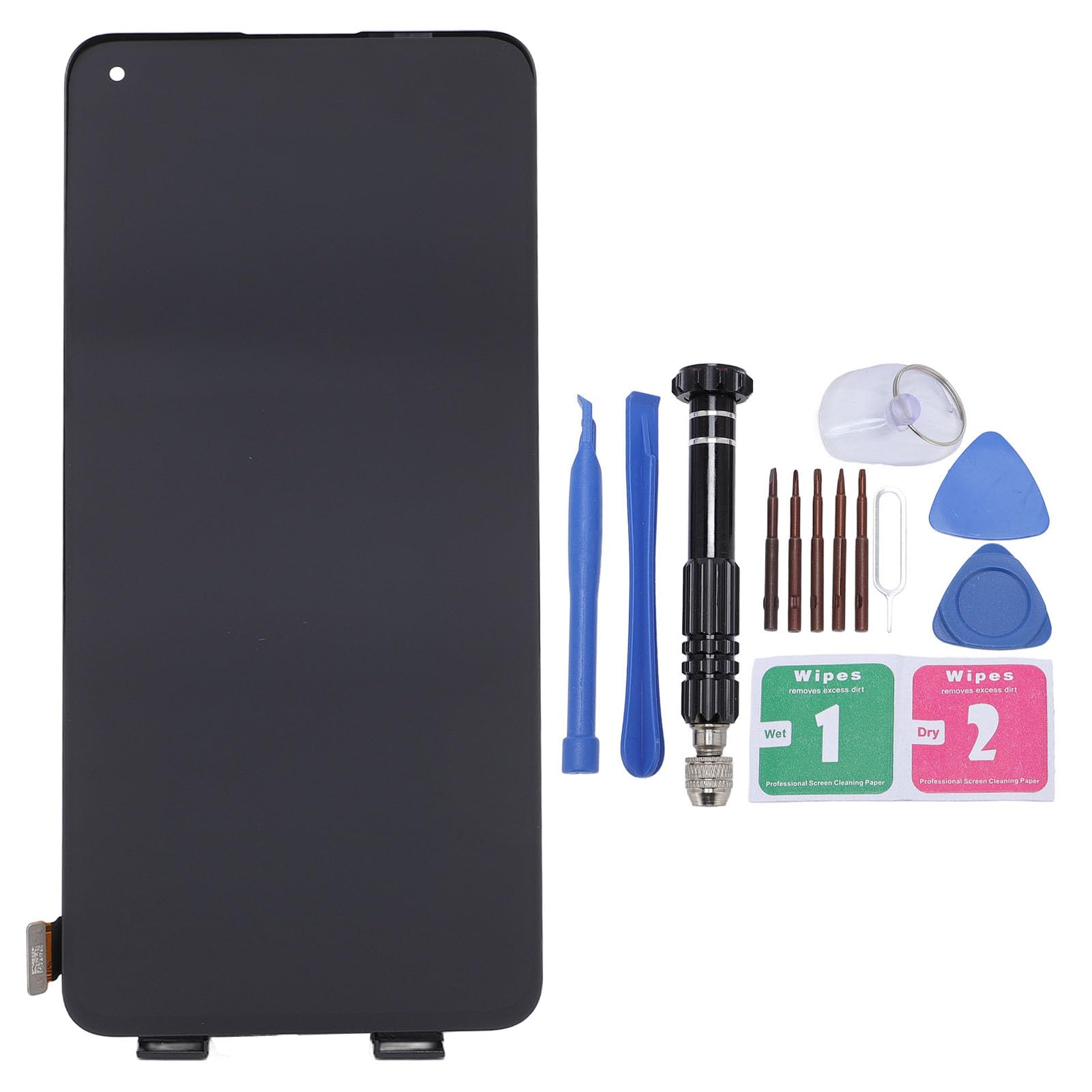 Cryfokt Bildschirmaustausch, 6,55-Zoll-Display mit Einer Auflösung von 2400 X 1080, Touchscreen-Baugruppe, Digitizer-Baugruppe mit Reparatur-Toolkit für 9R-Smartphones
