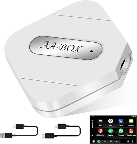 Miniatura 1 de Newest Wireless Android Auto Car Adapter for OEM Factory Wired Android Auto Cars, Plug & Play Easy Setup Wireless Android Auto Dongle for Android