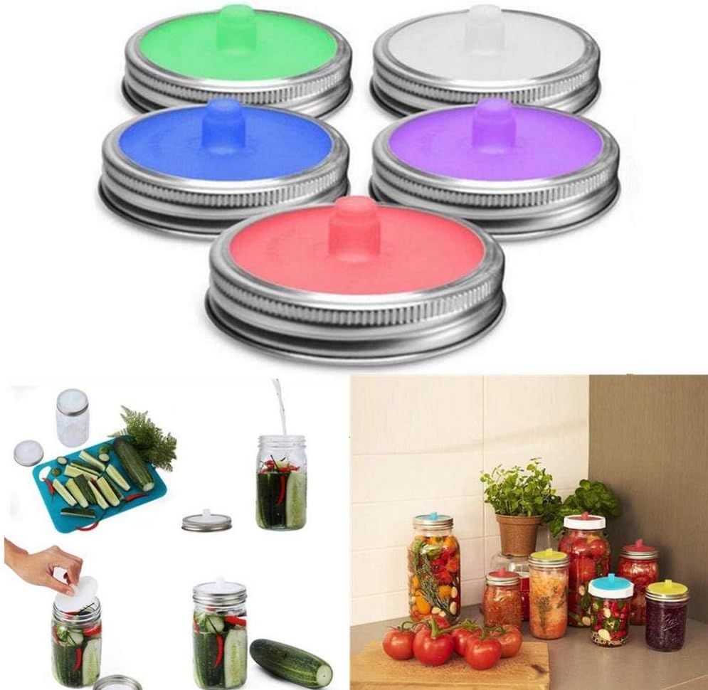 Fermentationsset Mit Gärdeckeln & Luftschleusen | Für Kombucha, Sauerkraut & Mehr | 2 Stück