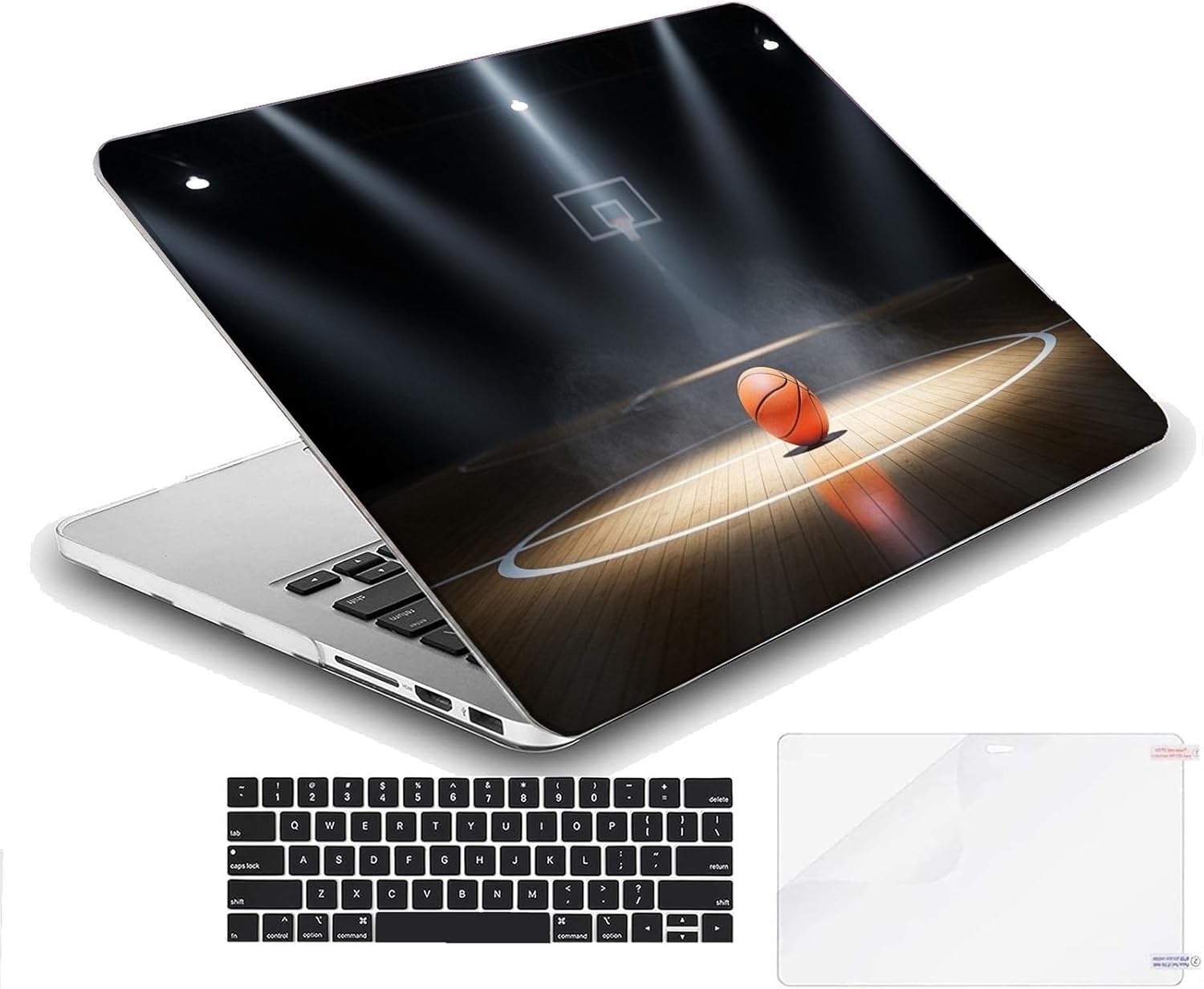 Compatible with MacBook Neo 13-inch, Hard Shell Case with Keyboard Cover and Screen Protector (A3404 A18 Pro chip, 2026 Release) - Basketballs MC22385