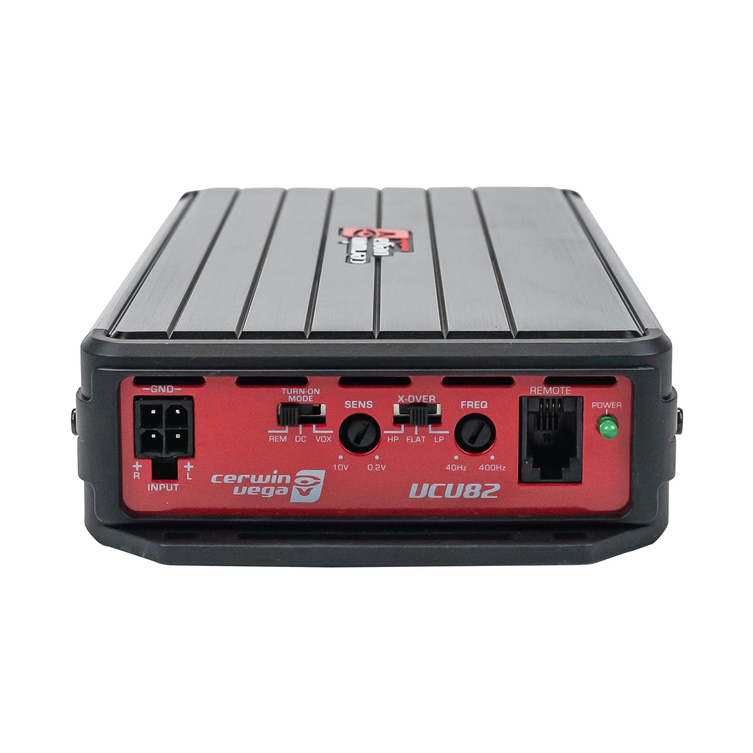 Cerwin Vega - Amplificador digital de 2 canales clase D de 500 W RMS | Potente perilla de graves y respuesta de frecuencia excepcional para audio de coche | VCU82