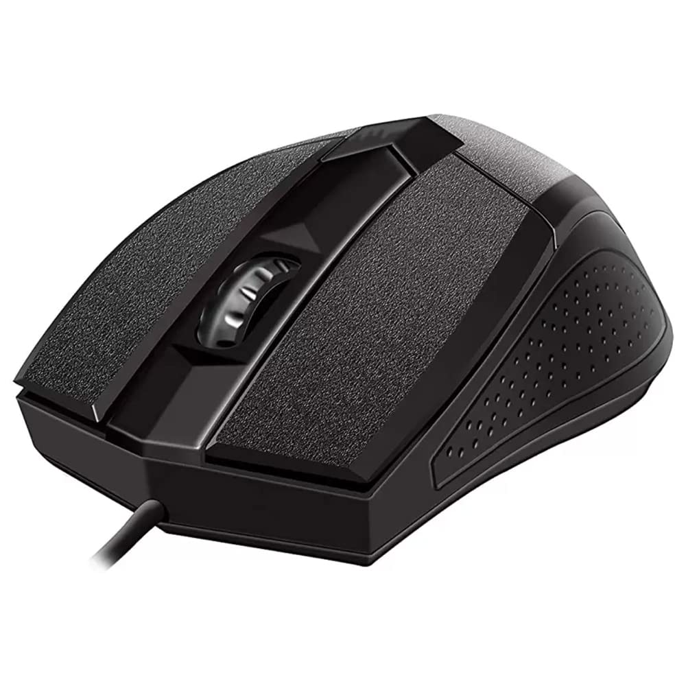 Quantum USB Wired Mouse, 1200 DPI Optical Sensor, Plug & Play Ergonomic Mouse for Comfortable All-Day Grip with 3-Button Design and clickable Scroll Wheel, USB 2.0 Mice for PC/Laptop, QHM224D (Black)-image-11