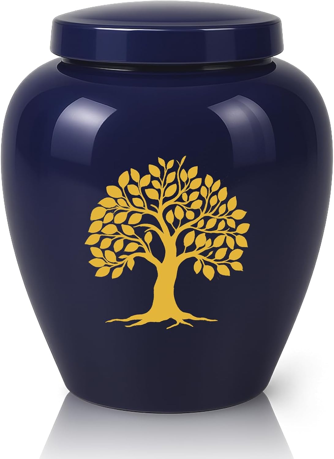 Keepsake Urns for Adult Male or Female, Medium & Small Sized Urns for Human Ashes, Ceramic Decorative Urns with Tree of Life, Pet Urn for Cats and Small Dogs