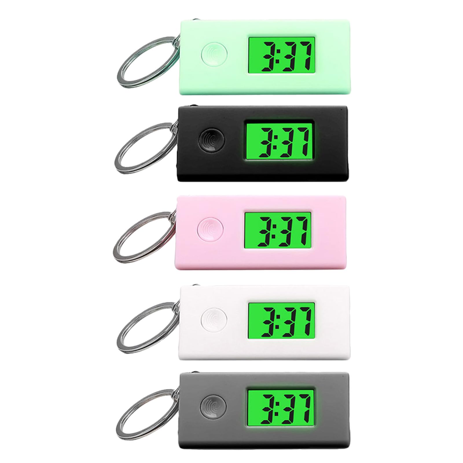 Reloj digital silencioso Alasum en pack de 5 unidades con diseño triangular y luz 8