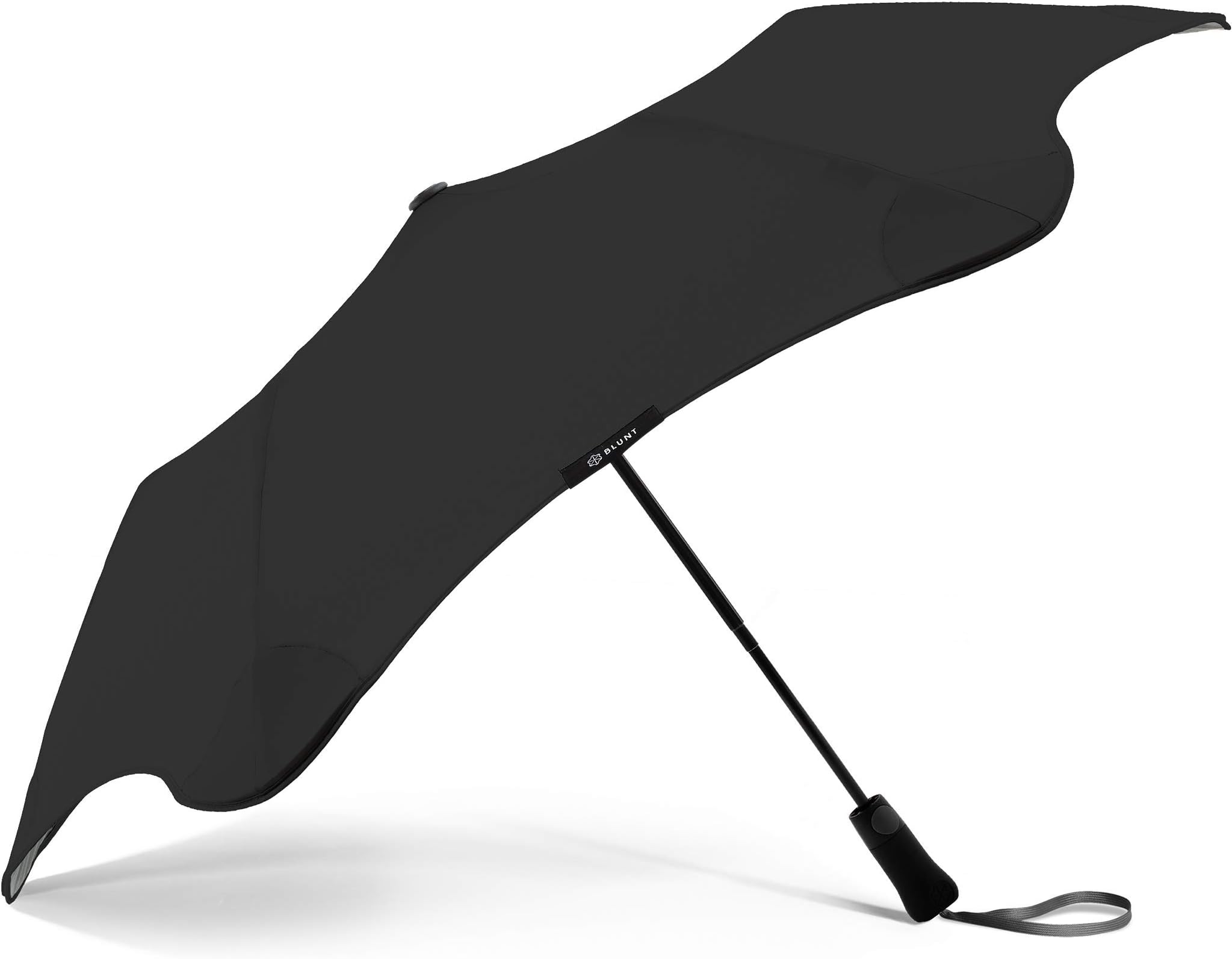 BLUNT Metro Travel Umbrella with 37” Canopy and Wind Resistant Radial Tensioning System - Black