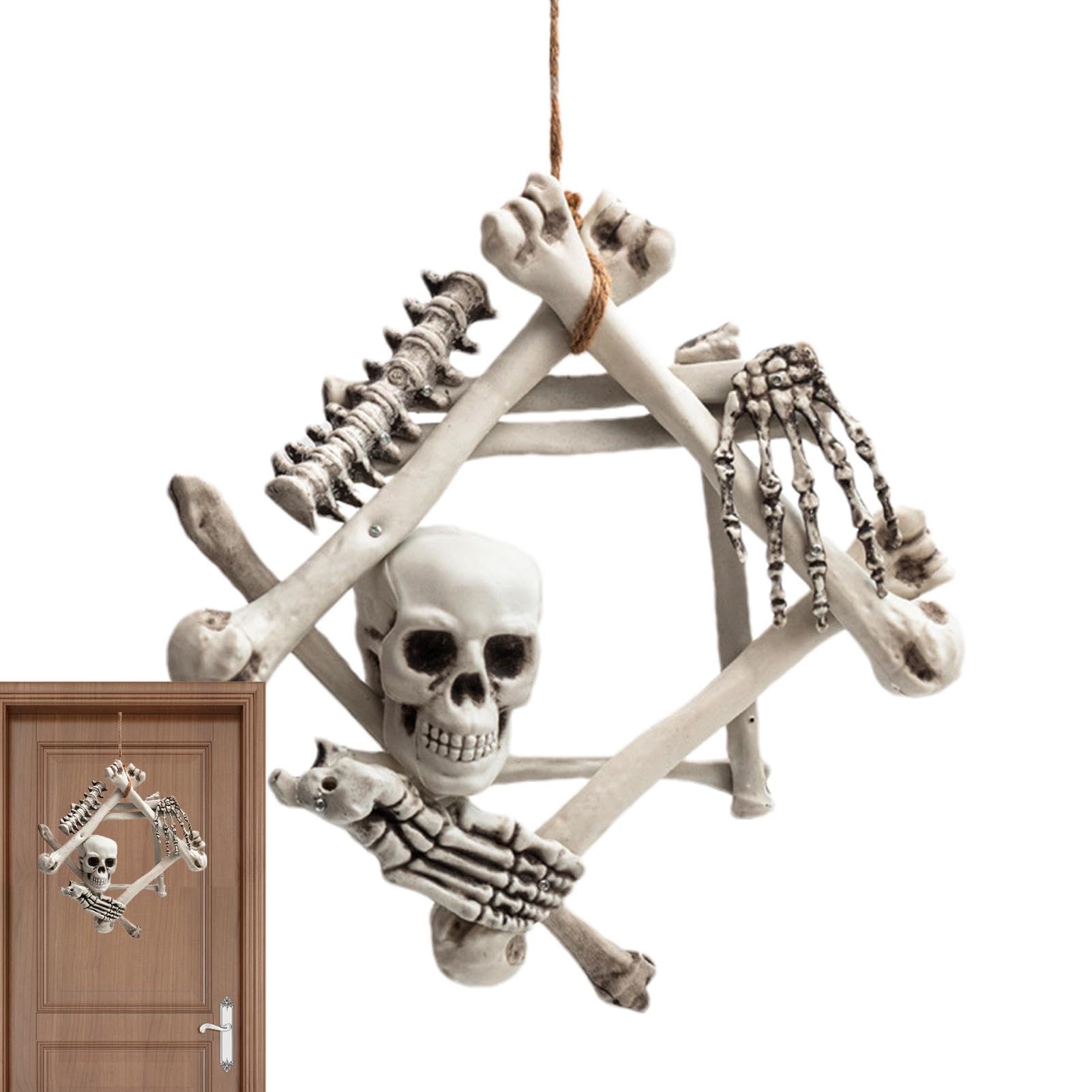 Tête de mort pour fenêtre d'Halloween : l'atmosphère gothique festive sans effort