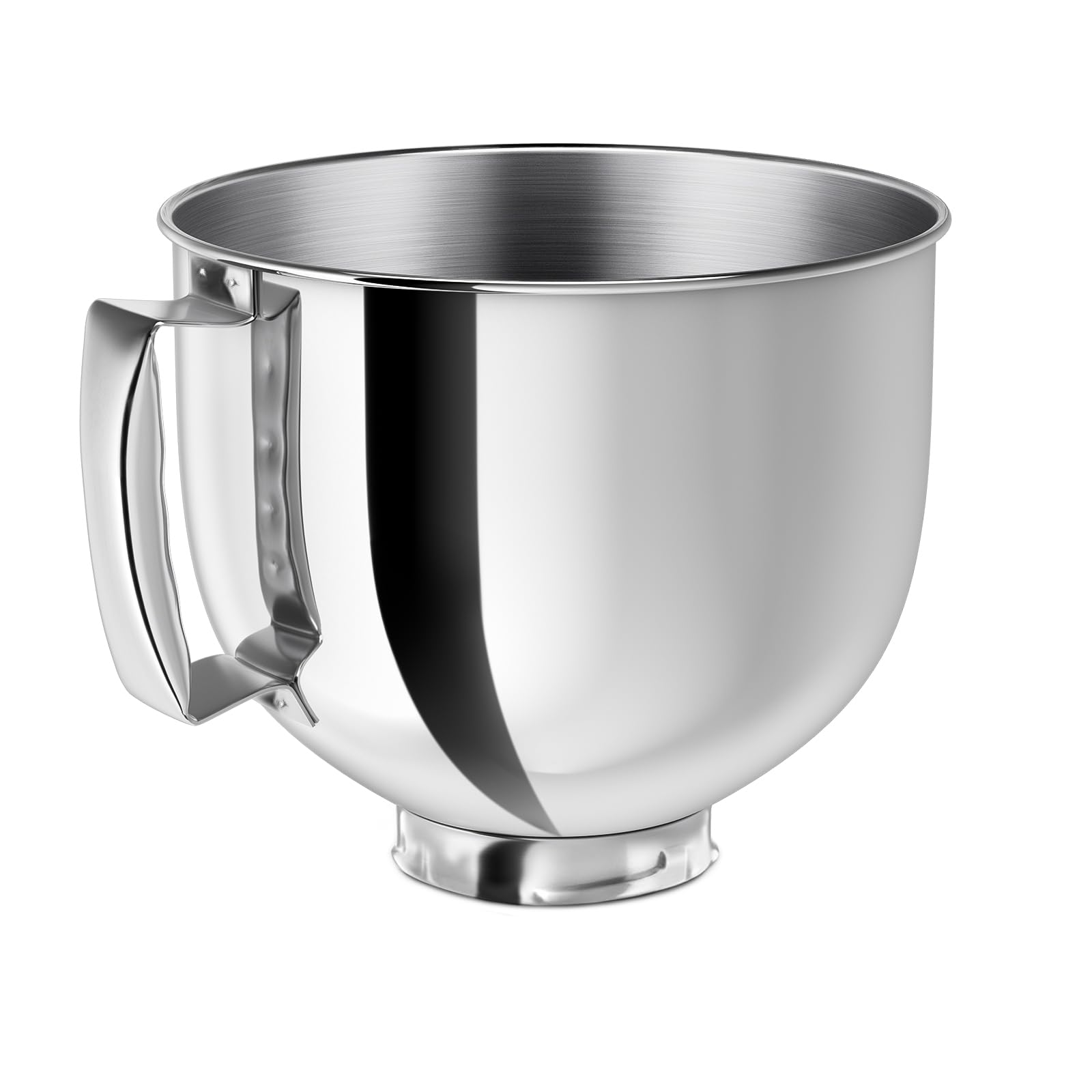 Stainless Steel Mixer bowl Fit for KitchenAid Artisan&Classic Series 4.5-5 QT Tilt-Head Mixer, 5 Quart Mixing Bowl with Handle.
