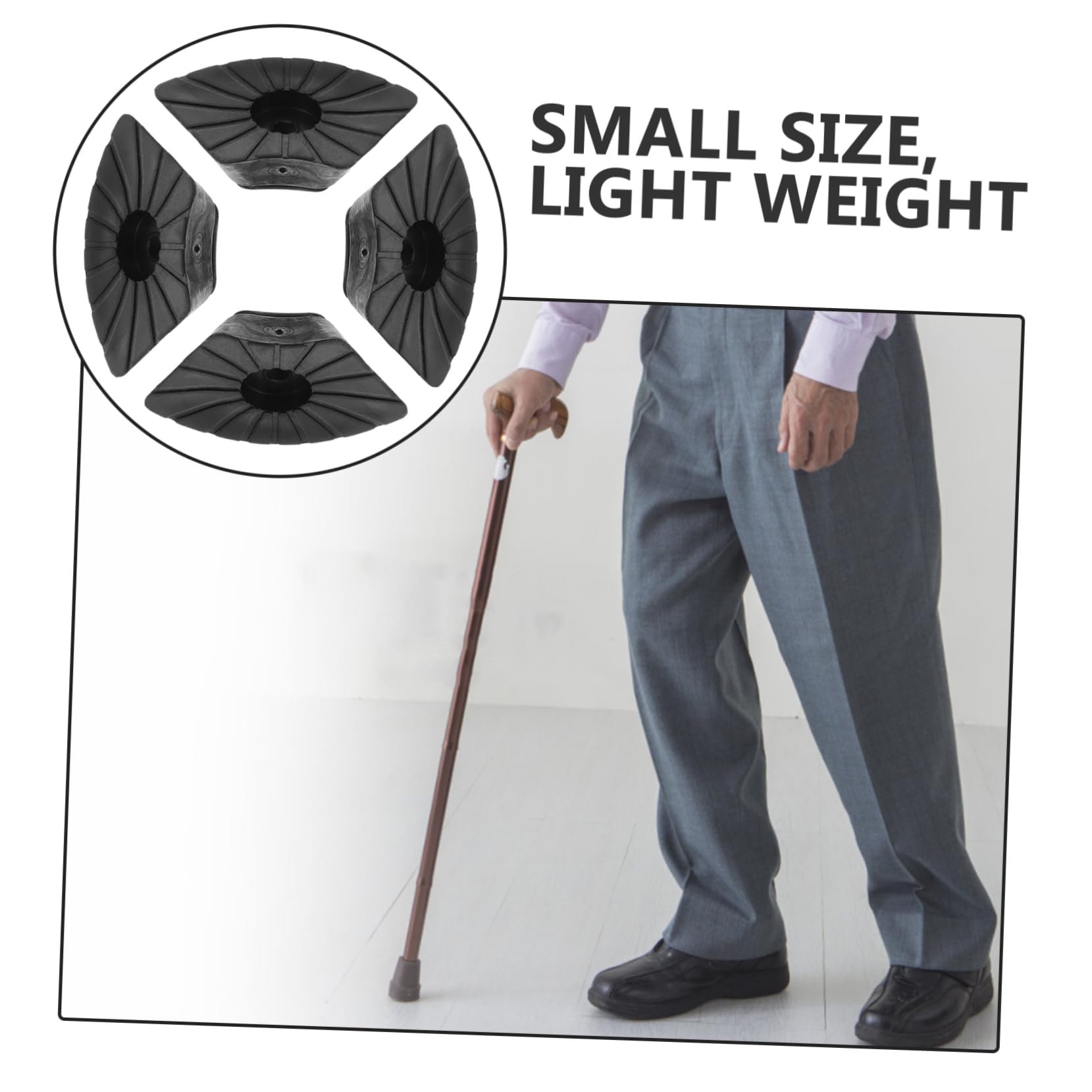 Happyyami Thickened Pole Tip Covers Walking Pole Tips Anti-Skid Cane Tips for Walking Stick