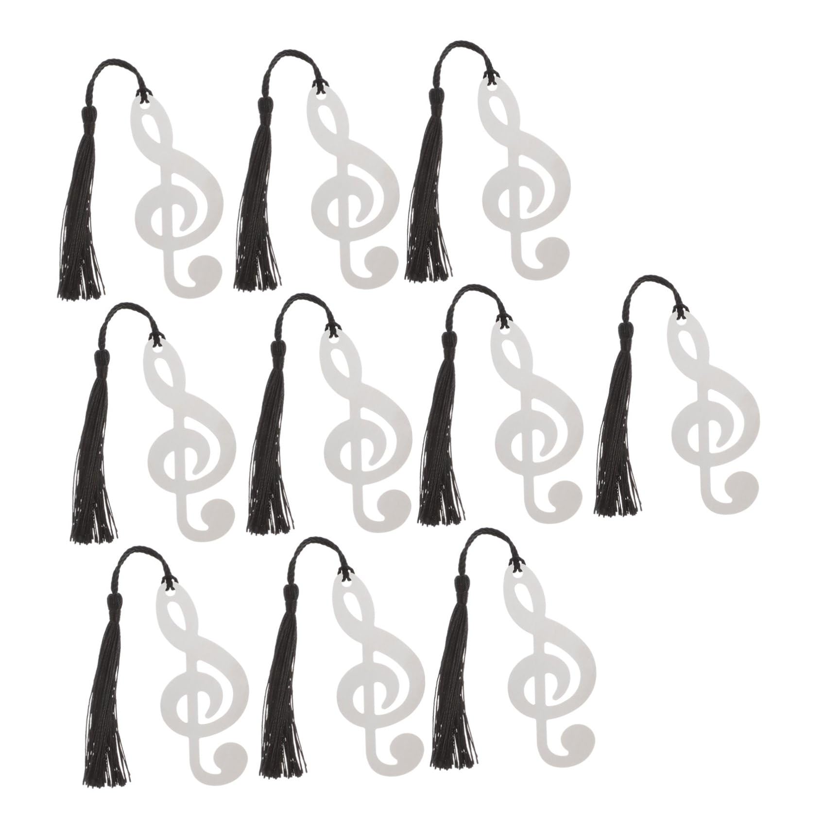OSALADI 3 Set Segnalibro Per Note Segnalibri Per Segnalibri In Acciaio Musicali Mini Musicali Neri Segnalibro Creativo Per Feste Unici 10 pezzi*3