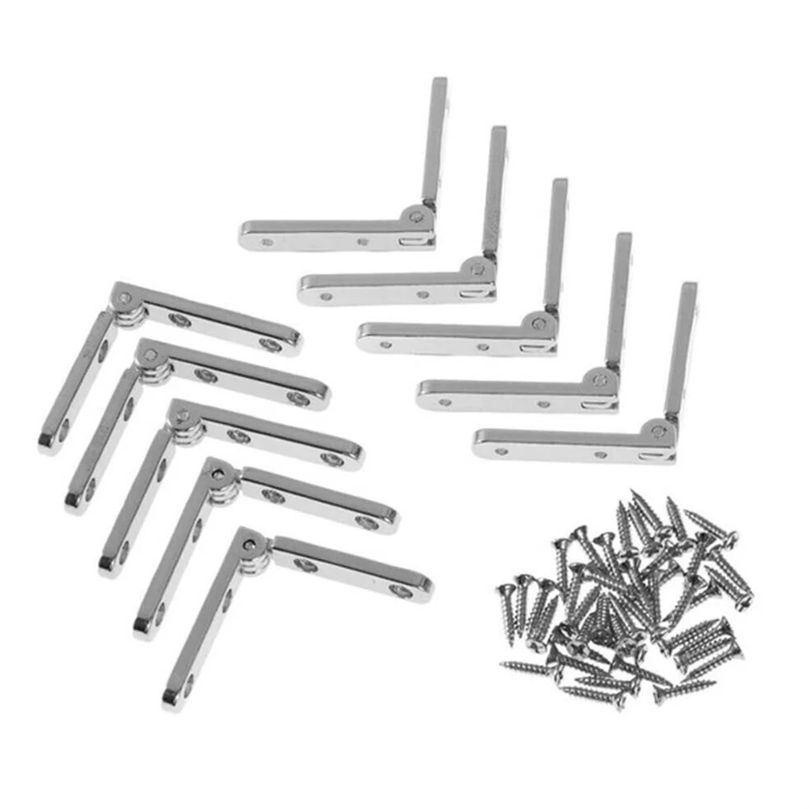 10Pcs 90 Degree Zinc Alloy Spring Hinges for Furniture - Ideal for Wooden Boxes, Gift Cases, and Cabinets