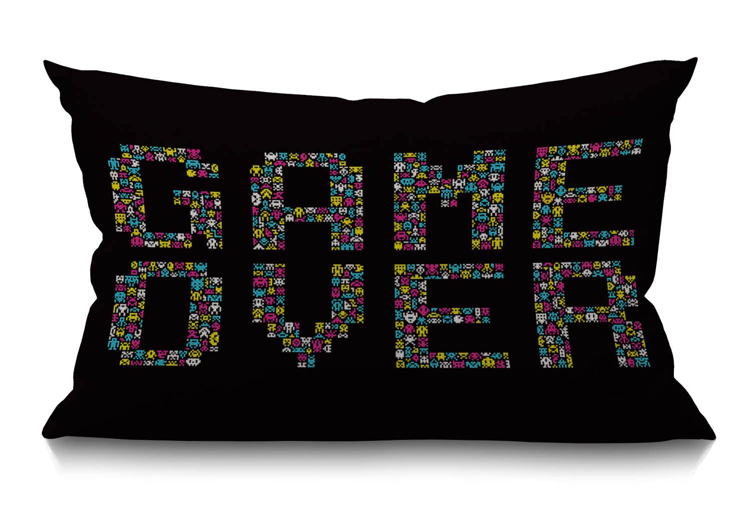 Bgbdeia Multi 261 Retro Vintage Video Game Over Farmhouse Cushion Cover 12X20 Inch,Home Decorative Throw Pillow Case Pillow Cover,Home Gifts,Housewarming Gift 30 X 50 Cm