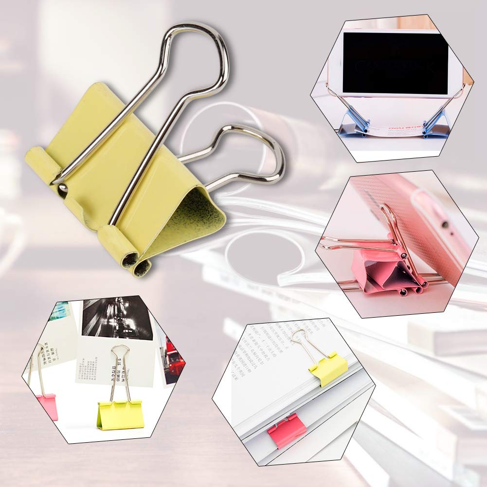 Clip Ferma Carta D.RECT - Lot Di 12 Pinze Da Ufficio In Metallo, 51 Mm, Nero - Foto 13